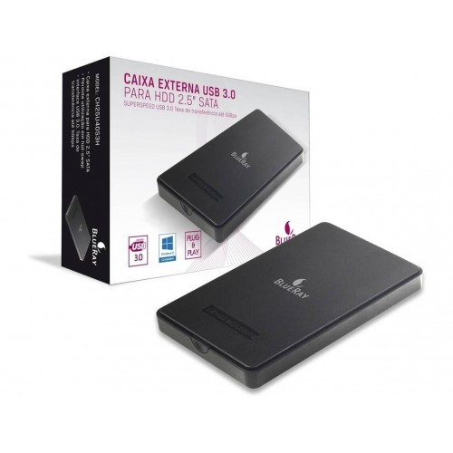 CAIXA EXTERNA P/ HDD 2.5 INT. SATA - EXT. USB3.1 - BLUERAY