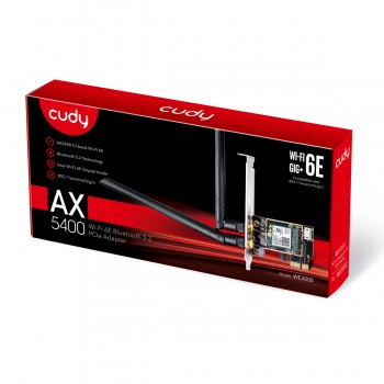 Placa de Rede Cudy WE3000 AX5400 Tri-Band Wi-Fi 6 PCI Express