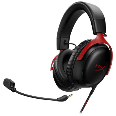 Headset HyperX Cloud III DTS Preto/Vermelho