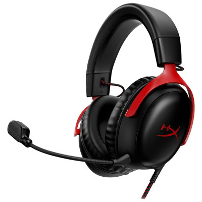 Headset HyperX Cloud III DTS Preto/Vermelho