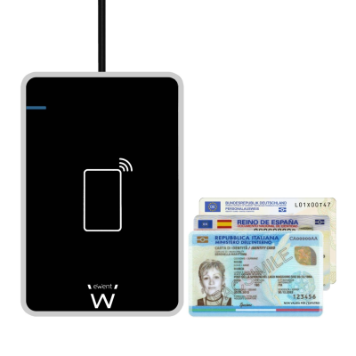 Leitor de Cartões Ewent EW1053 NFC Contactless Smart & ID Card Reader