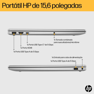 Portátil HP Laptop 15-fc0025np 15.6" Prateado Natural Portátil HP Laptop 15-fc0025np 15.6" Prateado Natural