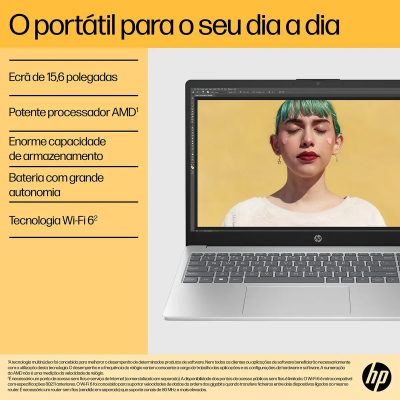 Portátil HP Laptop 15-fc0025np 15.6" Prateado Natural Portátil HP Laptop 15-fc0025np 15.6" Prateado Natural