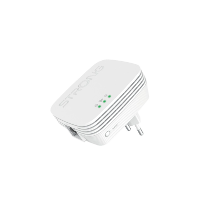 Adaptador de Rede Powerline Strong POWERLWF600DUOMINI 600 Mbps, Ethernet, Wi-Fi, Branco (2 Unidades) Adaptador de Rede Powerline Strong POWERLWF600DUOMINI 600 Mbps, Ethernet, Wi-Fi, Branco (2 Unidades)