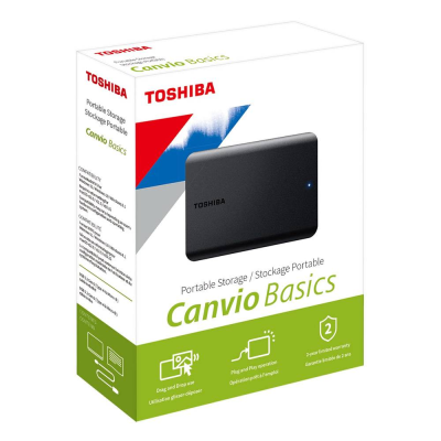 Disco Externo 2.5" Toshiba Canvio Basics 2TB USB 3.2 Preto