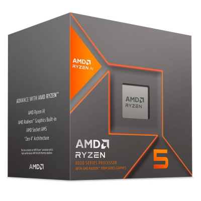 Processador AMD Ryzen 5 8600G "Zen 4" 6-Core 4.3GHz c/ Turbo 5.0GHz 22MB Cache SktAM5