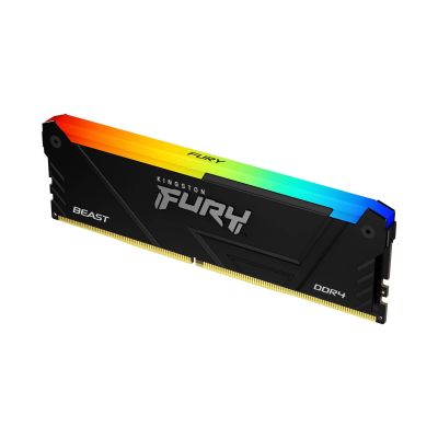 Memória RAM UDIMM Kingston Fury Beast RGB 16GB (1x16GB) DDR4-3200MHz (Intel XMP) CL16 (16-18-18) 1.35V Preta