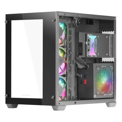 Caixa Extended-ATX Mars Gaming MCV3 RGB Vidro Temperado Preta