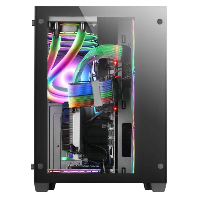 Caixa Extended-ATX Mars Gaming MCV3 RGB Vidro Temperado Preta