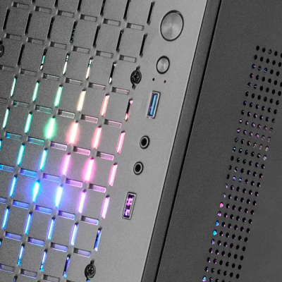 Caixa Micro-ATX Mars Gaming MC-CORE FRGB Preta