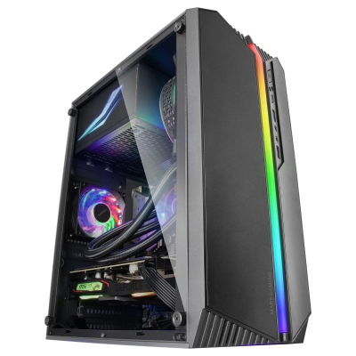 Caixa Micro-ATX Mars Gaming MC-S1 FRGB Tempered Glass Preta
