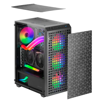 Caixa ATX Mars Gaming MC-MAG RGB Tempered Glass Preta