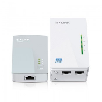 Kit 2 Adaptadores PowerLine TP-Link 500Mbps c/Wireless  N 300Mbps